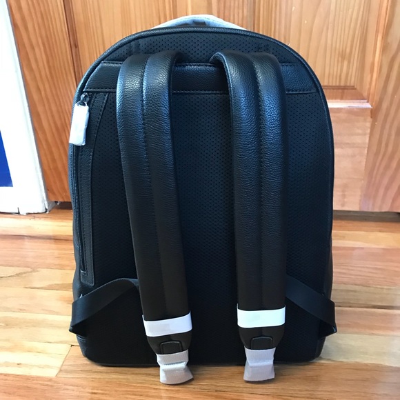 Michael Kors Russel Black Leather Backpack - Picture 3 of 5